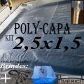 KIT Super Capa de Piscina Transparente 2,5x1,5 + 10el 20cm + 10pf + 1 Bóia KIT Super Capa de Piscina Transparente 2,5x1,5 + 10el 20cm + 10pf + 1 Bóia